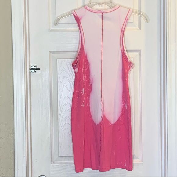 Skims Cotton Rib Tank Mini Dress in Sugar Pink Ombré Size 2X - Picture 9 of 9